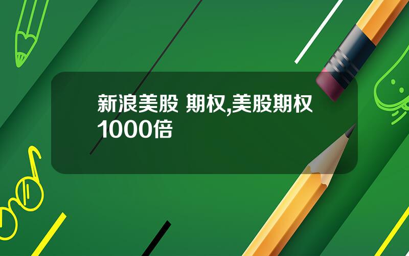 新浪美股 期权,美股期权1000倍